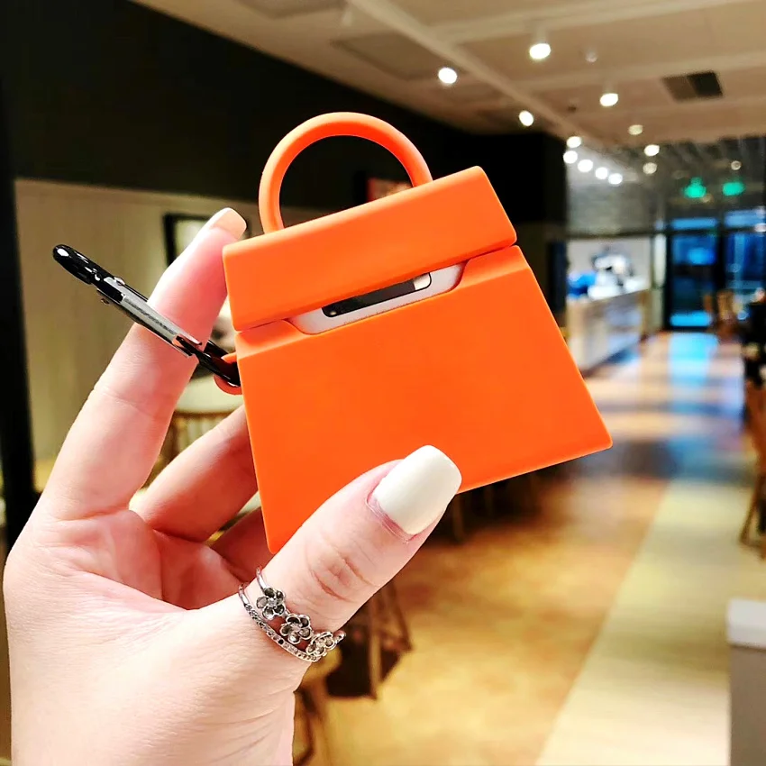 3D Silicone luxury Fashion Handbag Women's Shockproof Headphone Cases For Apple Airpods 1 2 Silicone Earphone Protection Cover (7)