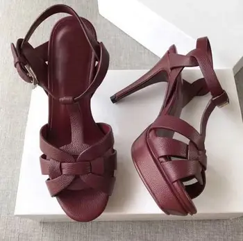 

YEELOCA Summer New Real Leather Sandals Women Heel m002 Platform Shoes Fashion Party Club GB005