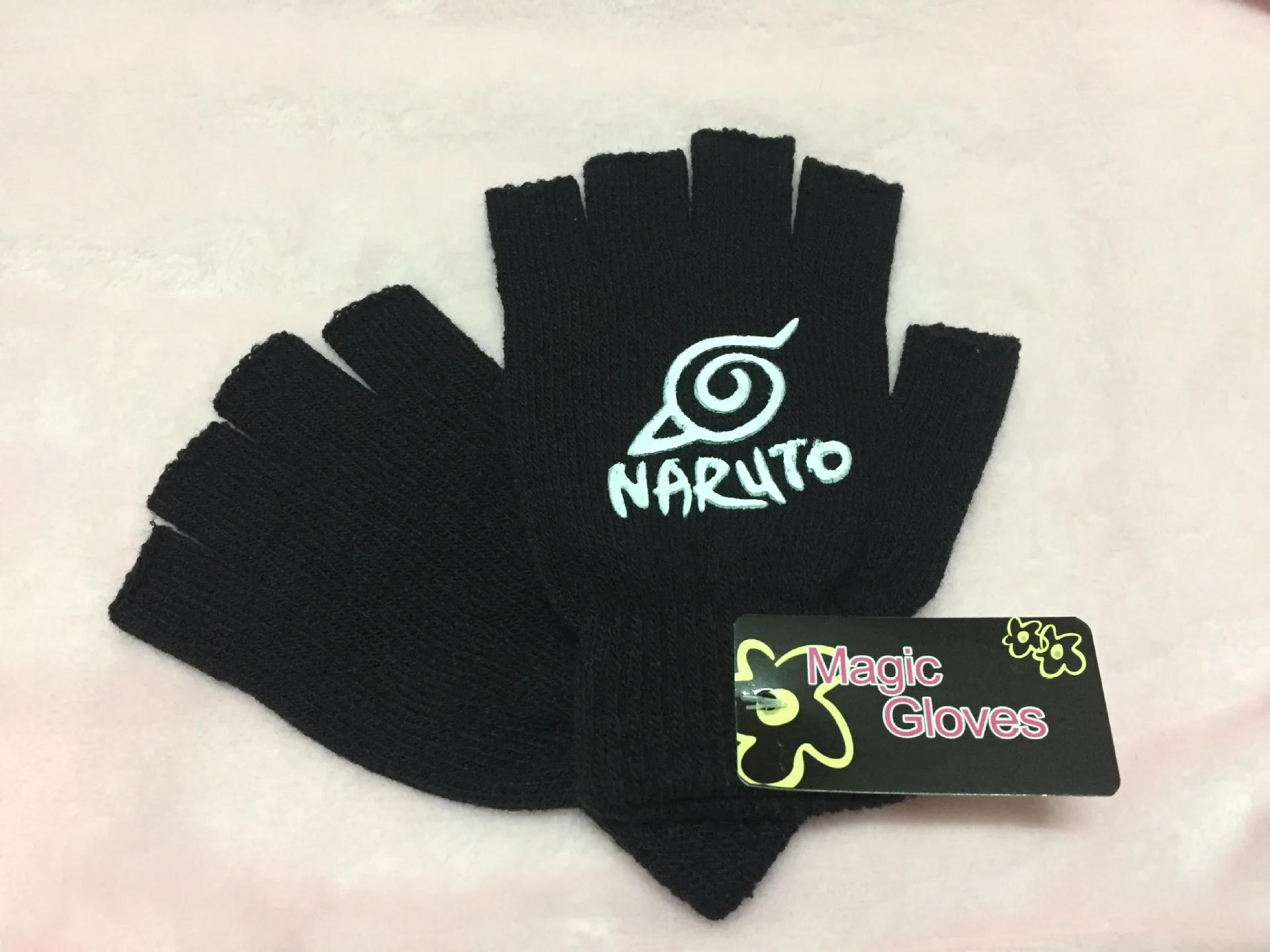 new arrival Cartoon Naruto Half Finger cospaly Gloves