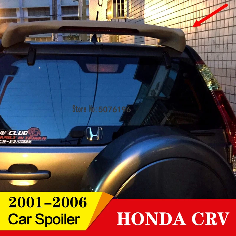 Для Honda CRV освещенный спойлер заднего крыла Honda CRV 2001-2006 универсальный спойлер высокого качества ABS грунтовка и цвет краски
