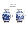 Jingdezhen Blue And White Porcelain Vase Landscape Painting Tabletop Flower Vase Modern Chinese Home TV Cabinet Ceramic Ornament 6
