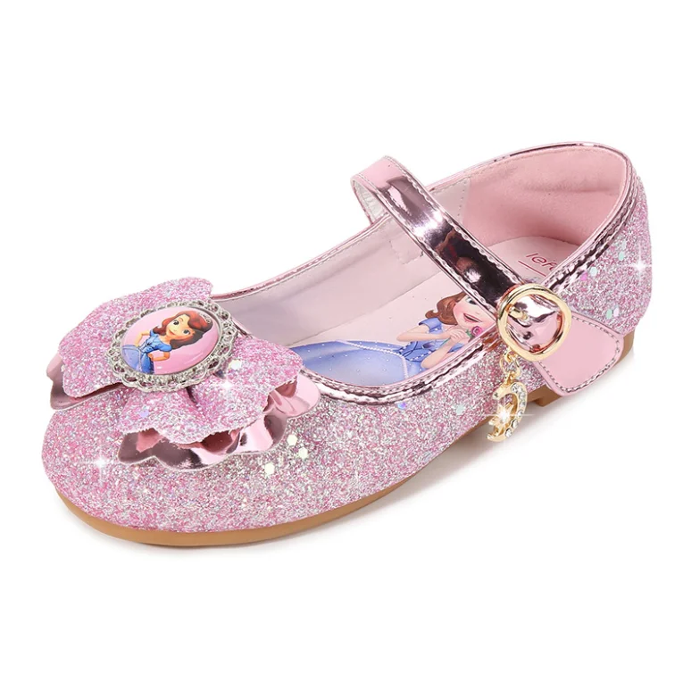 Baby Girls Kids Leather Sandals Sophia Flat Summer Butterfly Knot For Party Dress
