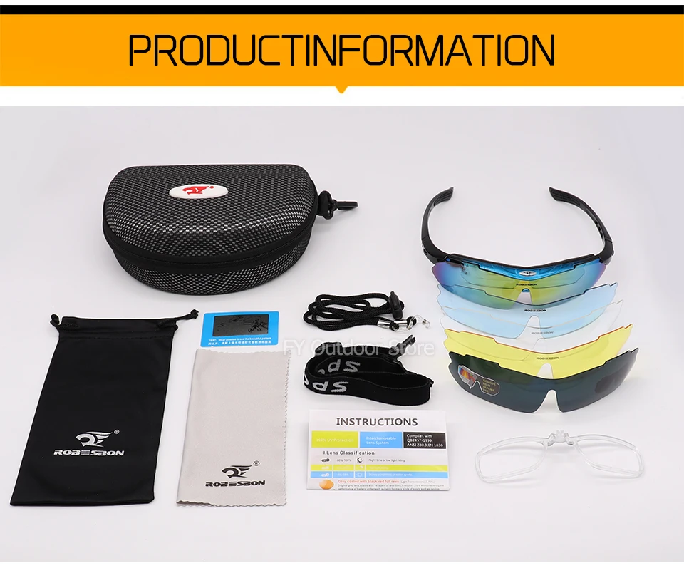 Polarized Sun Glasses 5 Lens Cycling Men Women Outdoor Sports Bicycle Glasses Fishing UV Protect Eyewear