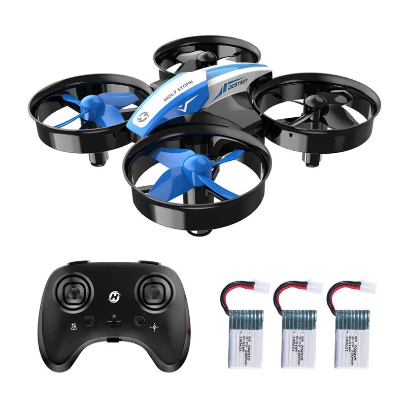 Holy Stone HS210 Mini RC Drone Toy Headless Drones Mini RC Quadrocopter Quadcopter Dron One Key Land Auto Hovering Helicopter - Цвет: Mini Drone BU
