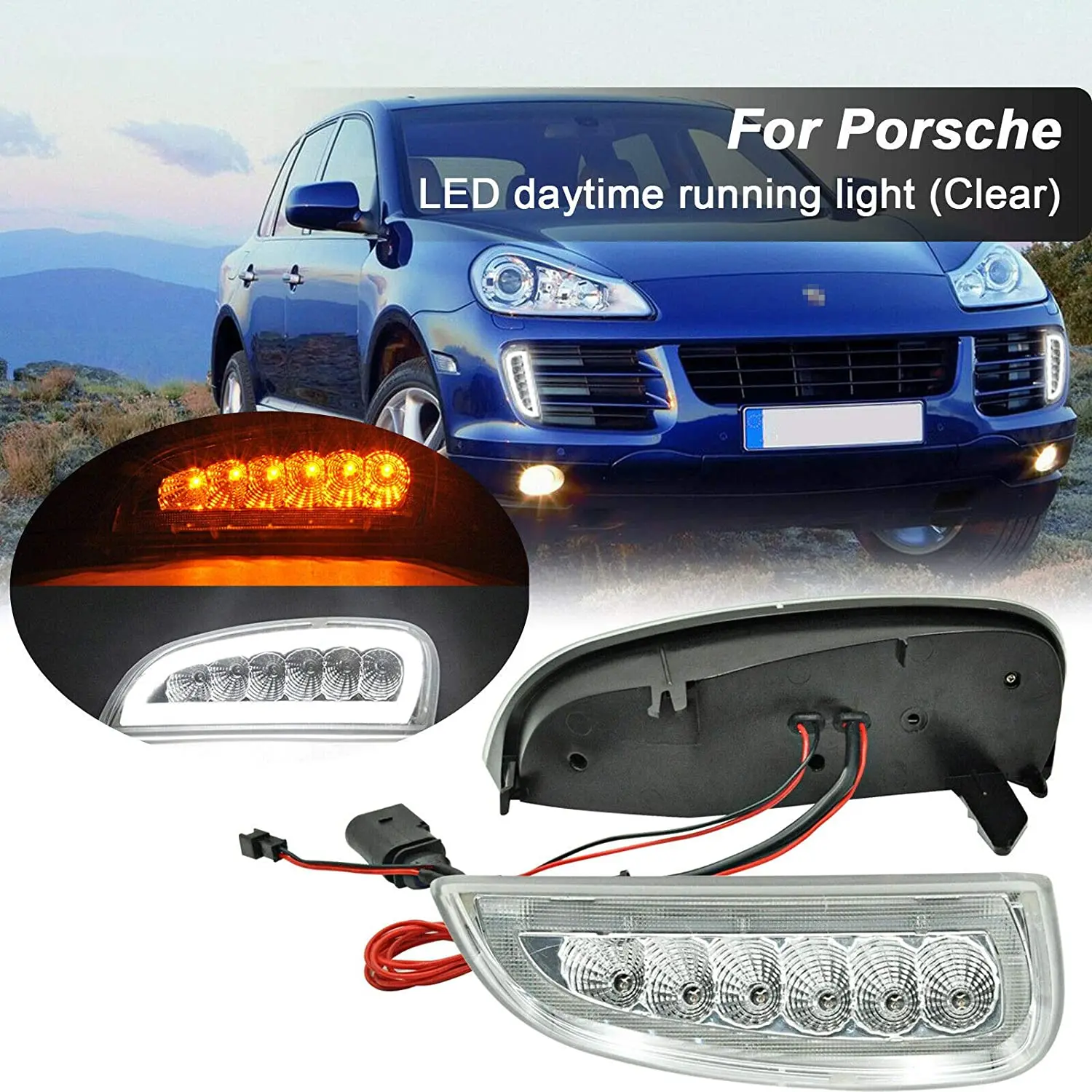 СВЕТОДИОДНЫЙ DRL/светодиодный светильник указателя поворота для Porsche Cayenne I 957 9PA 2006