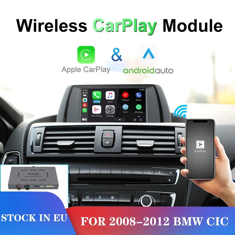 

FOR 2008-2012 BMW CIC Wireless Apple Carplay module iOS13 Android Mirror Car Play Android Auto wired ai box Airplay MP5 Video