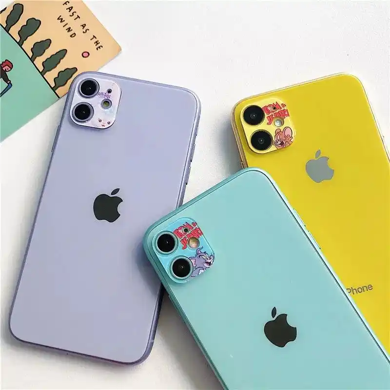 Iphone 11 12プロマックスカメラフル保護カバーかわいい漫画バックカメラレンズプロテクターフィルムのためantidrop Iphone 12 Phone Case Covers Aliexpress