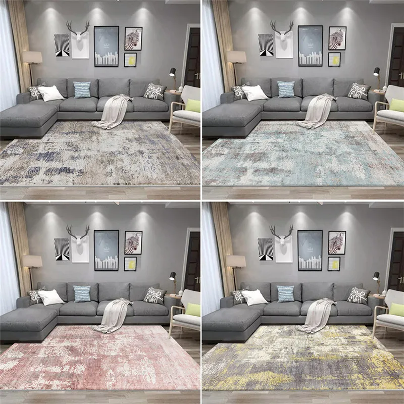 

Fashion Simple Rug Modern Abstract Color Ink Painting Carpet Living Room Bedroom Bed Blanket Bathroom Kitchen Floor Mat
