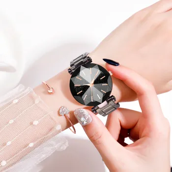 

Luxury Ladies Watch Starry Sky Stainless Steel Bracelet Watches For Women Crystal Analog Quartz Wristwatches Sports Dress Clock