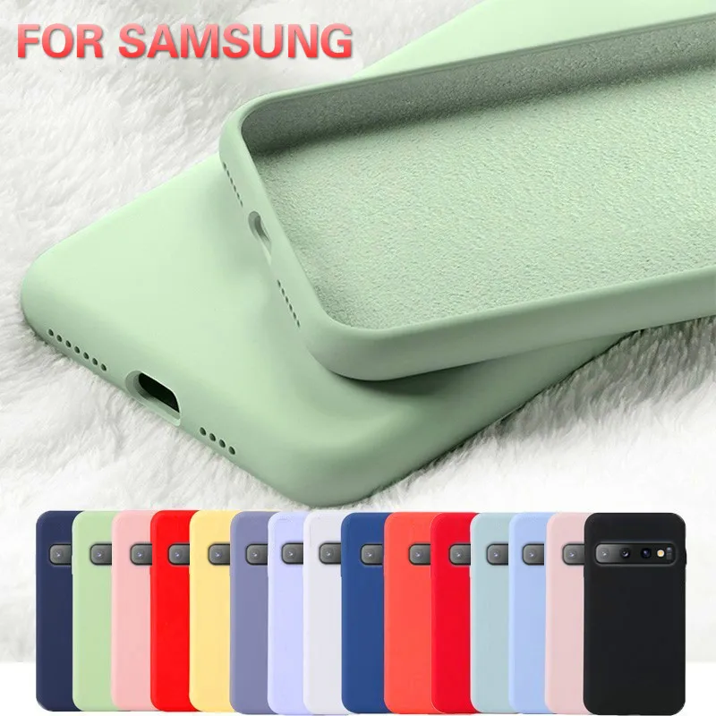 Новый чехол из жидкого силикона для Samsung Galaxy S20 Ultra S10 Lite S10E A51 A71 A31 A21S A21 A11 A30S A20E A30 A50