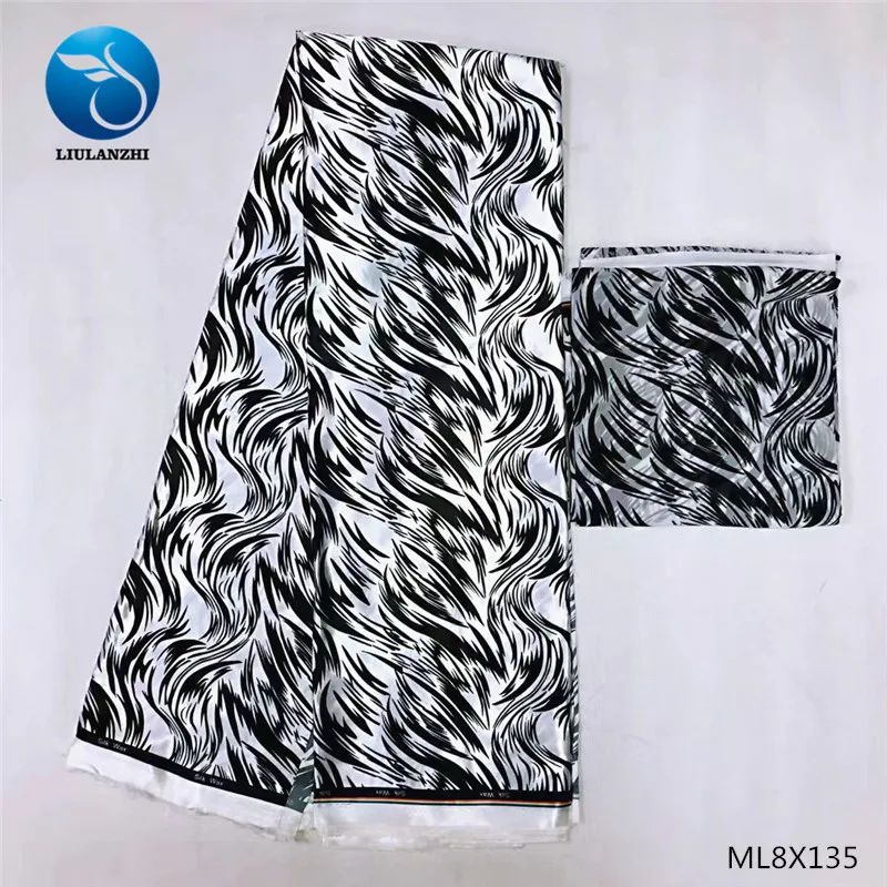 LIULANZHI вощеная ткань нигерийская шелковая воск Анкара печать восковая ткань s ML8X99 - Цвет: ML8X135