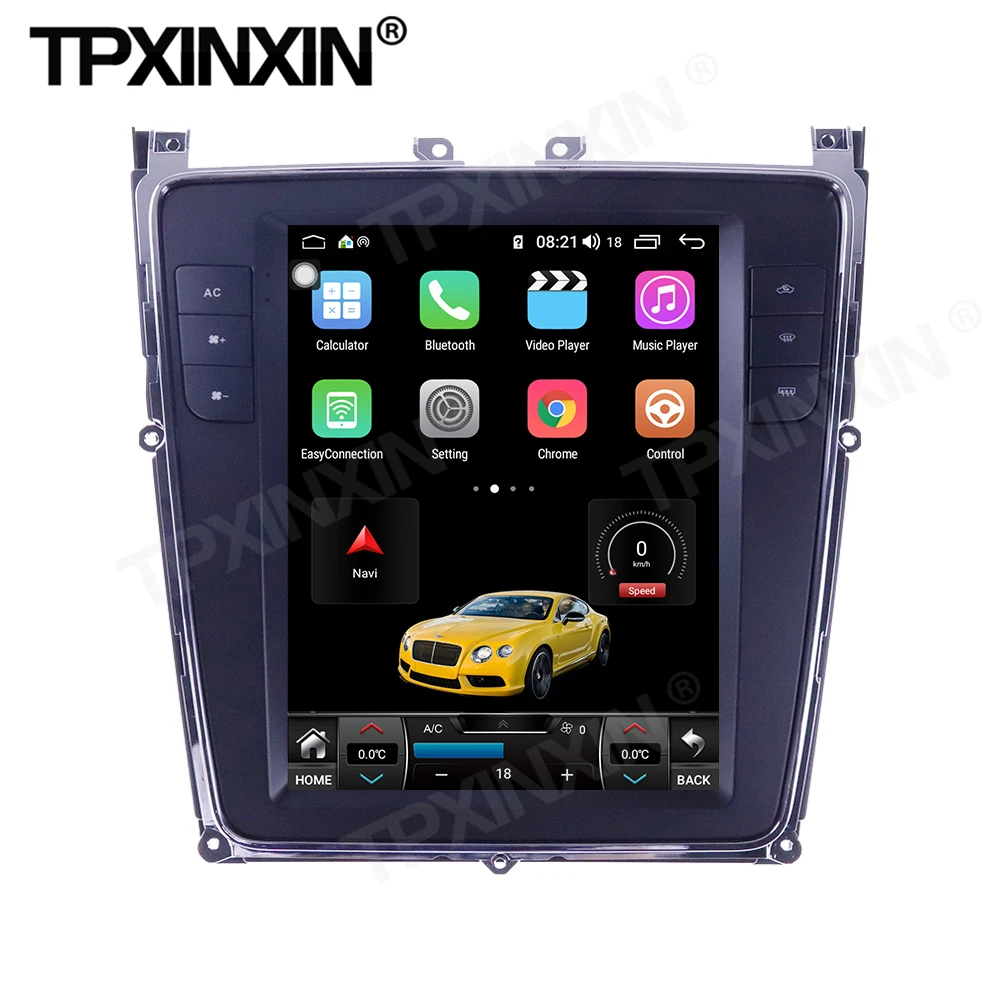 128G Tesla Screen Carplay Android Car Radio 2 Din Stereo Receiver For Bentley Continental GT Supersports Fly Spur GPS Audio Unit