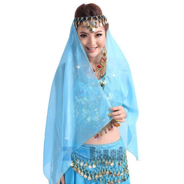 

Arrival Colorful Scarf Veil Dancing Headpiece Belly Dance Face Mantilla Head Headband