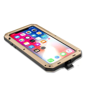 

Aluminum Metal Shockproof Drop proof Case for Apple iPhone X XS Max Life Waterproof Tough Robot Heavy Duty case for iPhone XR