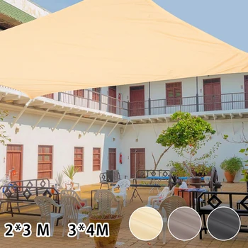 

Waterproof Oxford Cloth Sun Shade Polyester Square Rectangle Shade Sail Garden Shelter Canopy Swimming Camping Yard Sail Awning
