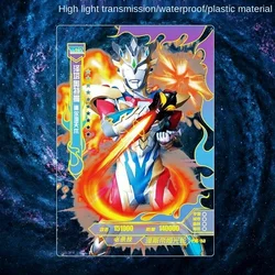 Bandai – carte Ultraman transparente TSR, 3D, plein étoile or, ensemble complet de cartes de fond Rare, Collection de cartes de jeu 