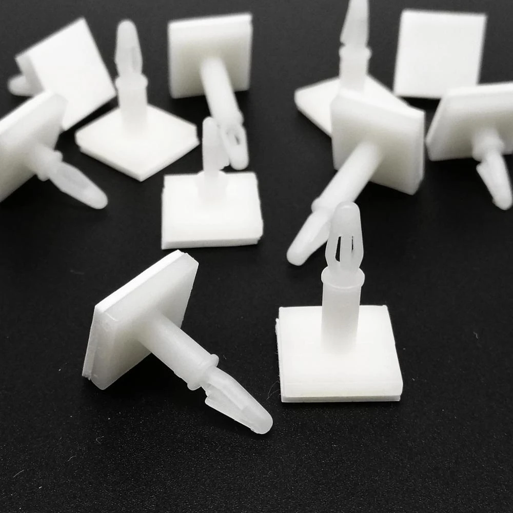 50pcs Adhesive Glue Nylon Plastic Standoff Spacer Stick Insert Lock Snap in Bolt Fixed Support
