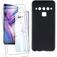 3-em-1 vidro + silicone capa para tcl plex t780h 6.53