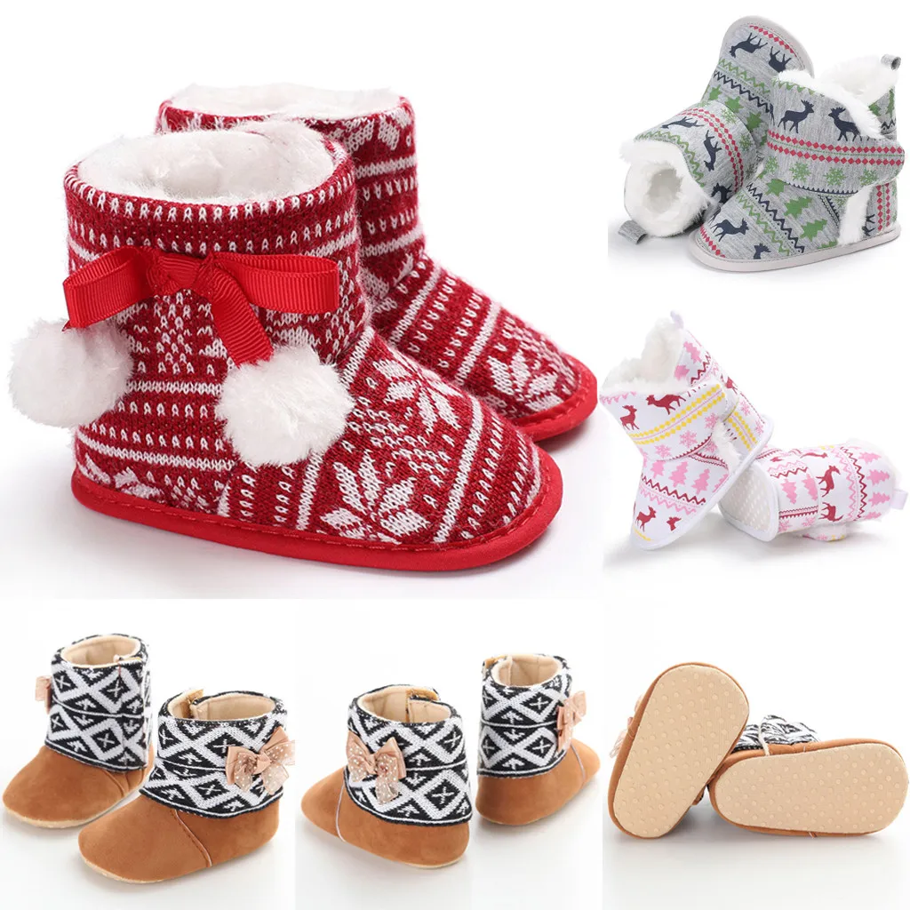 Детские ботинки; детская обувь для малышей; зимняя обувь для маленьких девочек и мальчиков; обувь для первых шагов со снежинками; детская