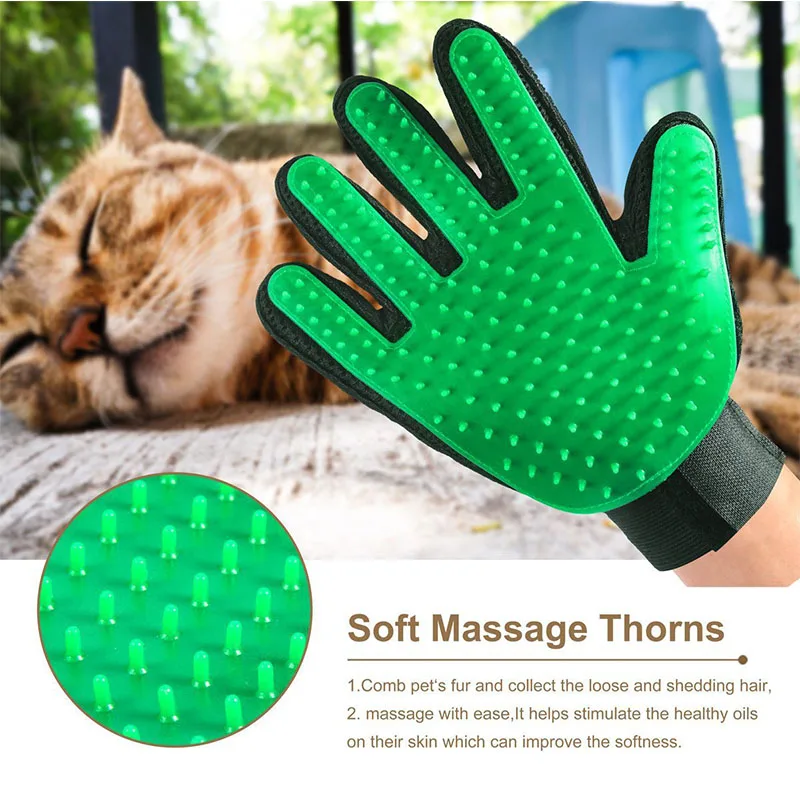 

New Pet Brush Glove Comb Comb Comb Pet Shedding Salon Glove Comb Hand Glove Pet Cleaning Comb Cat Dog Pet Supplies Accessories