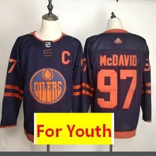 Сшитый Edmonton Youth#97 Connor McDavid#29 Leon Draisaitl#93 Nugent-Hopkins детский трикотаж