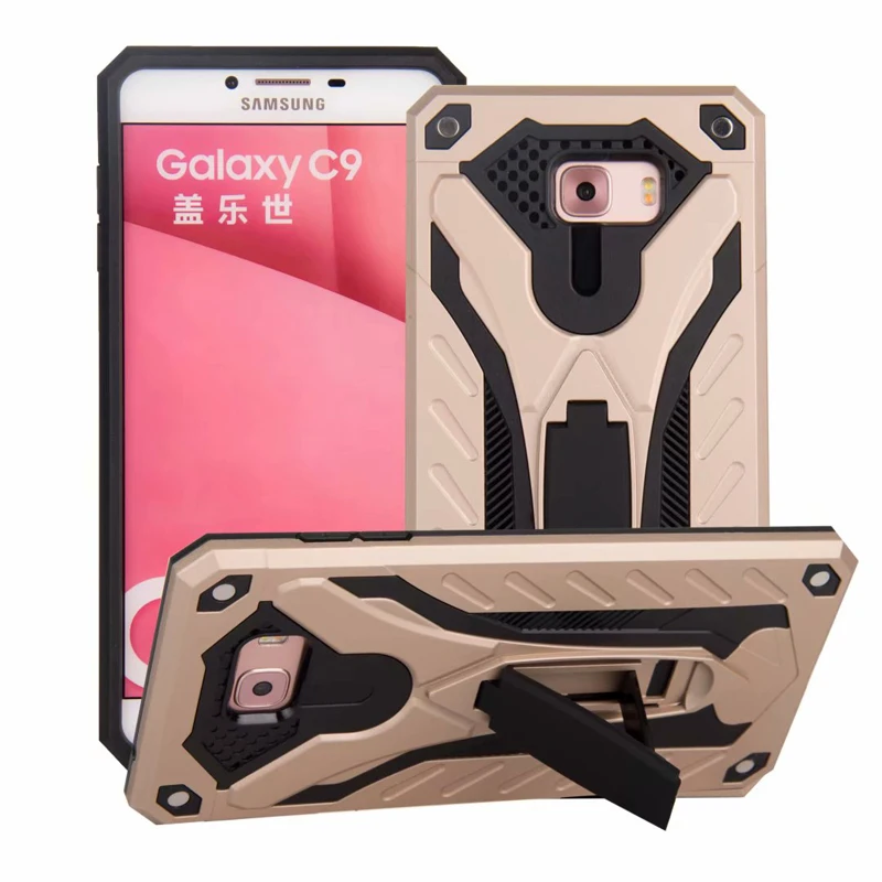 Чехол, чехол, чехол для samsung Galaxy c10 Plus C9 Pro edge TPU armor защита от падения Автономный Кронштейн, чехол для телефона
