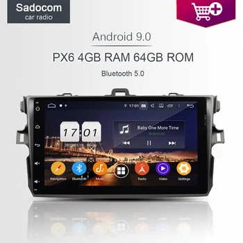 

PX6 9" DSP TDA7851 2 din Android 9.0 4GB RAM +64GB + 8core Car DVD Player autoradio Car radio For Toyota Corolla 2006 - 2011