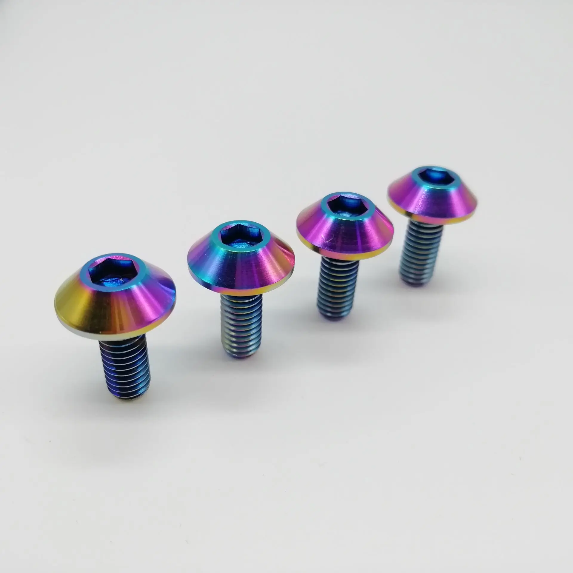 4 шт. M6X12mm M6X15mm M6X20mm титановый велосипед мотоцикл Аллен болт с головкой в форме пуговицы Ti Винт класс 5