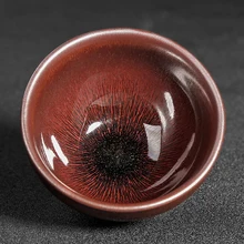 Jianzhan чаша для маття Tenmoku Matcha Chawan красные керамические КИТАЙСКИЕ чашки для чайной церемонии кунг-фу