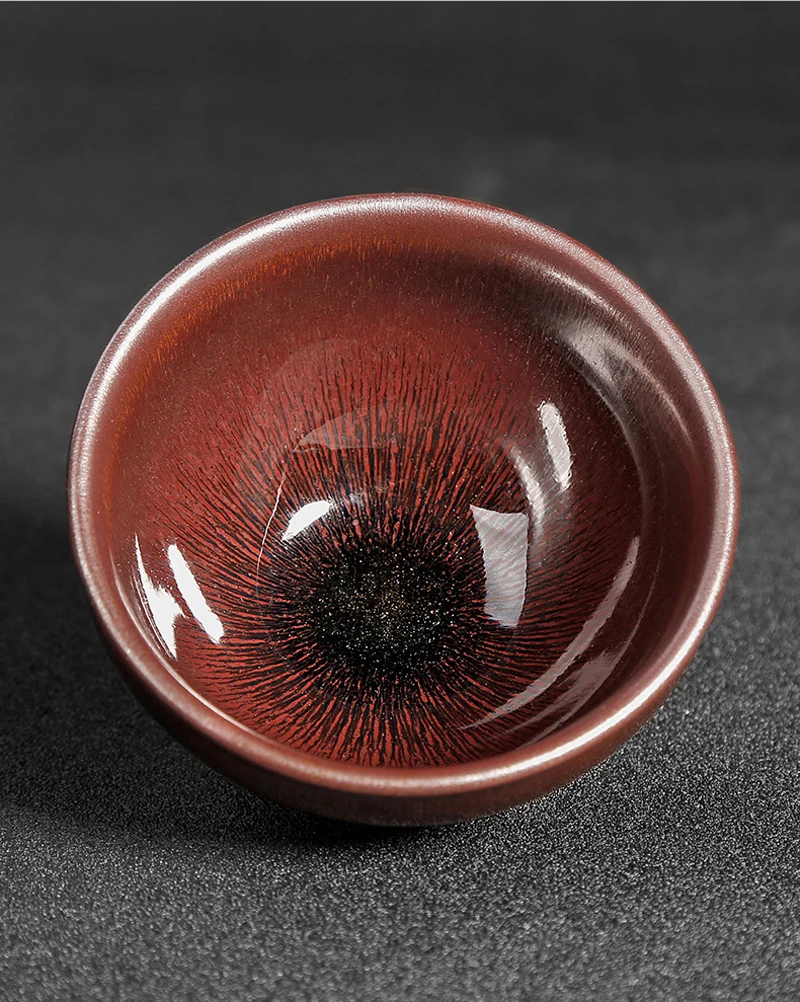Jianzhan чаша для маття Tenmoku Chawan красная керамическая китайская лампа | Дом и сад