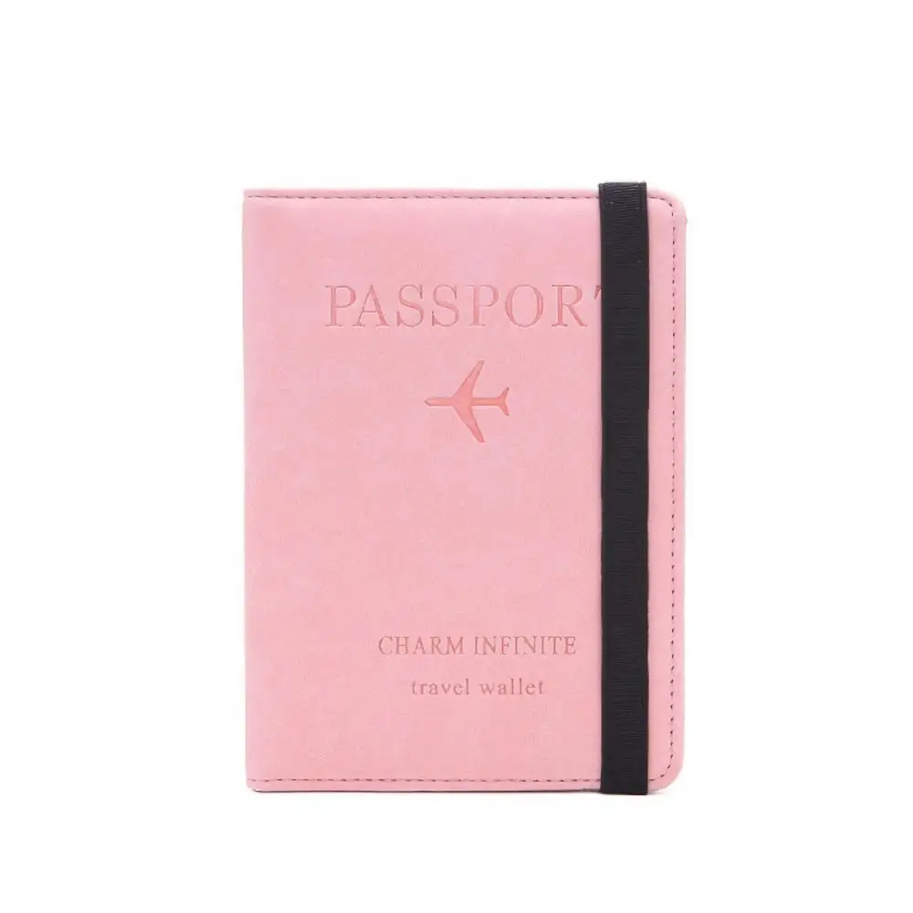 Portable Multifunctional Storage Case Faux Leather RFID Business Passport Air Ticket Bank ID Card Holder Cover Case