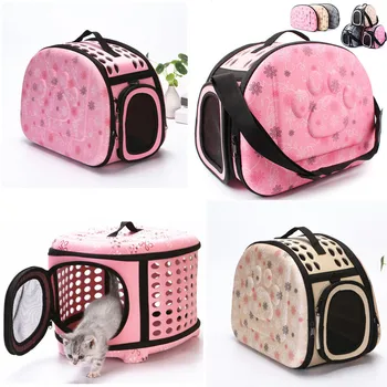 

Pretty&Better Breathable Dog Cat Carrier Outdoor Transport Cat Travel Handbag Portable Pet Travel Tote Cat Carrier S/M/L