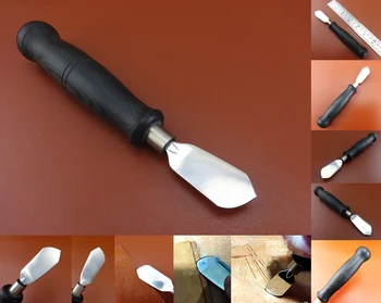 

1pc Leather Craft Polish Burnish Modelling Shaping Crease Press Line Decorate Tool - Carving Stamping Sewing Stitching Edger Awl