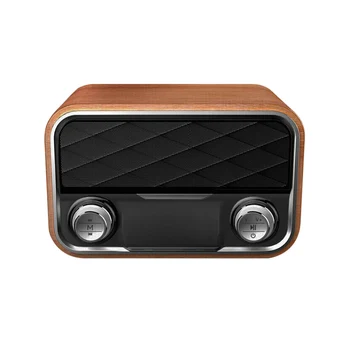 

Retro Radio Bookshelf Bluetooth Speaker Outdoor Portable Subwoofer Dual Speakers Subwoofer FM Radio TF Card AUX U Disk Music