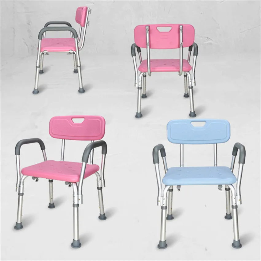 Противоскользящий стул для ванной для беременных женщин, табурет для душа с подлокотником, регулируемый по высоте стульчик для ванны и душа для пожилых людей/людей с ограниченными возможностями