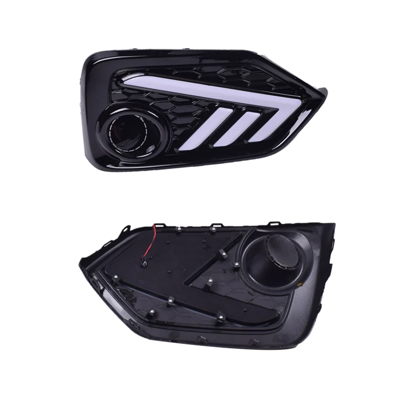 Для Honda CIVIC хэтчбек дневного света светодиодный DRL Противотуманные фары лампа фары желтый Поворотная сигнальная лампа