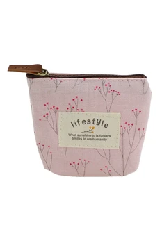 

Lady Small Canvas Purse Wallet Coin(pink)