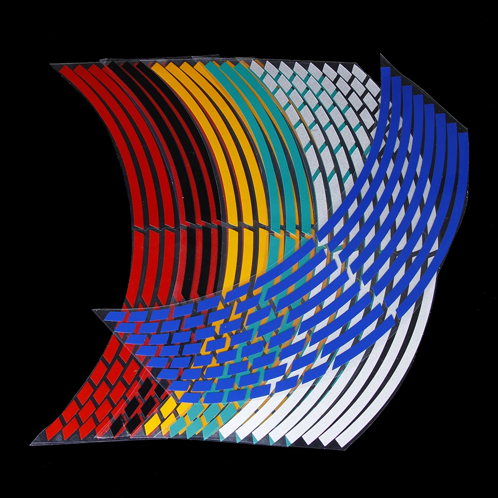 10Pcs Children's Balance Bike Reflective Sticker Wheel Decals Reflective Tire Applique Tape Safety Stickers Bicycle Accessories