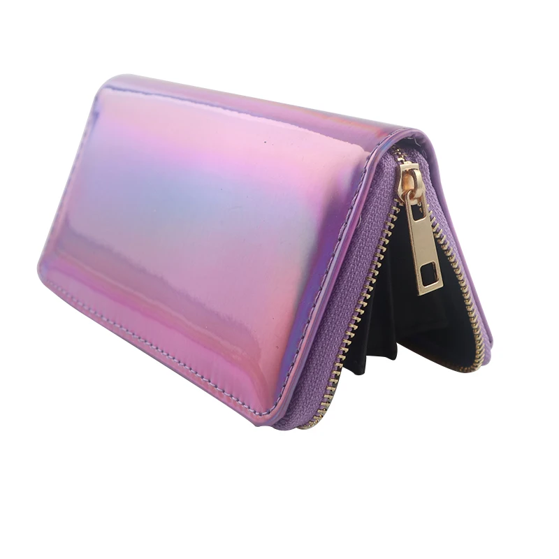 Модный лазерный голографический кошелек удлиненный женский кошелек женская сумка-клатч женские кошельки портфель карман на молнии для телефона Carteras