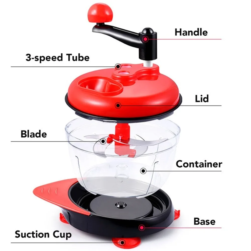 Multi-function home Cooking Device Shredder Dumpling Stuffing Mixer Manual Meat Grinder Egg White Separator 2L
