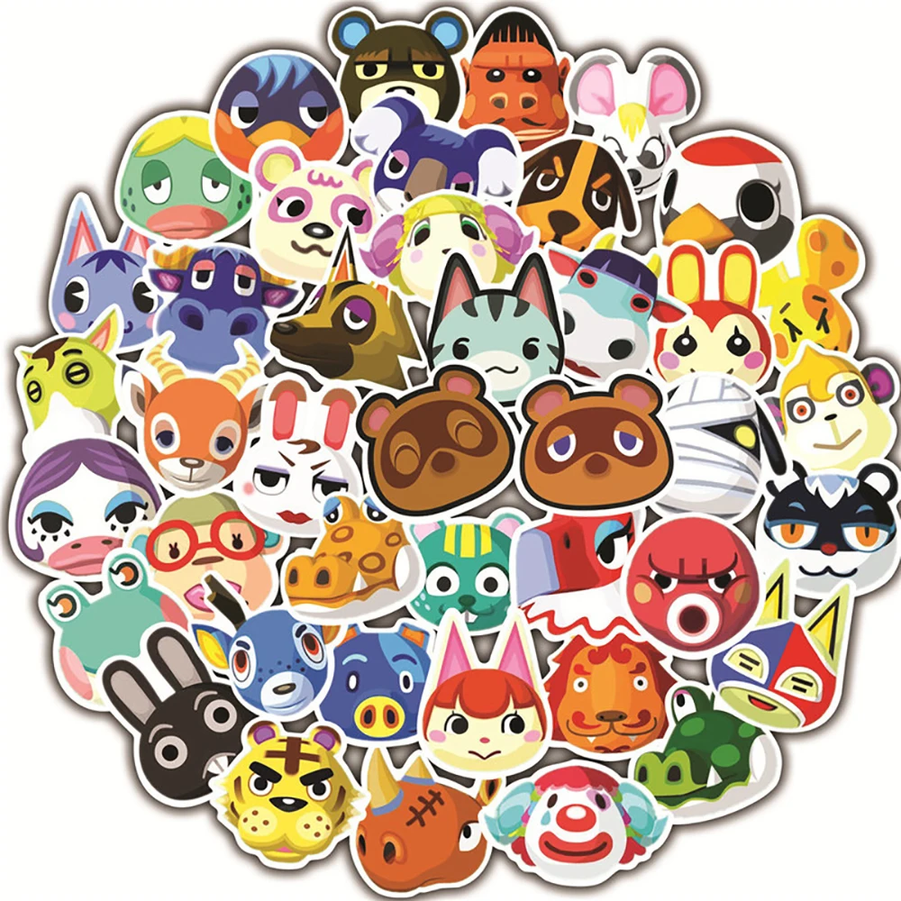 

10/30/50PCS Animal Crossing Game Graffiti Stickers DIY Motorcycle Luggage Skateboard Cool Stickers Classic Toy Gift for Kids