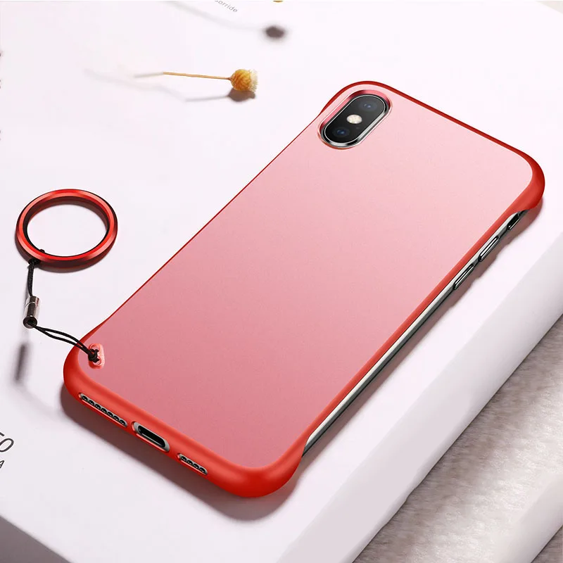 Red For iPhoneXs max Чехол для мобильного телефона без оправы без рамки для iPhone 6 6S 7 8 Plus X Xs Max Xr DQ-Drop - Цвет: Red For iPhoneXs max