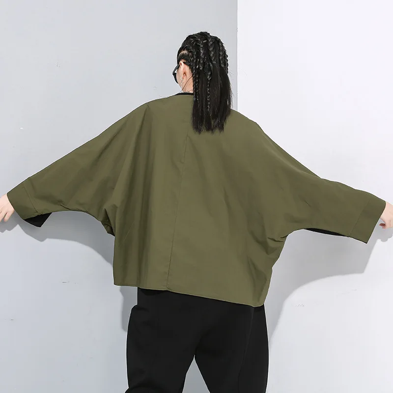 XITAO Europe Style Personality T Shirt Women Irregular Stitching Tee Bat Sleeve Top Women Early Spring New Tshirt XJ3118