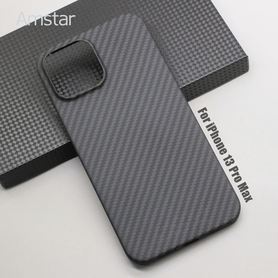 Amstar High end Pure Carbon Fiber Phone Case for iPhone 13 Pro Max