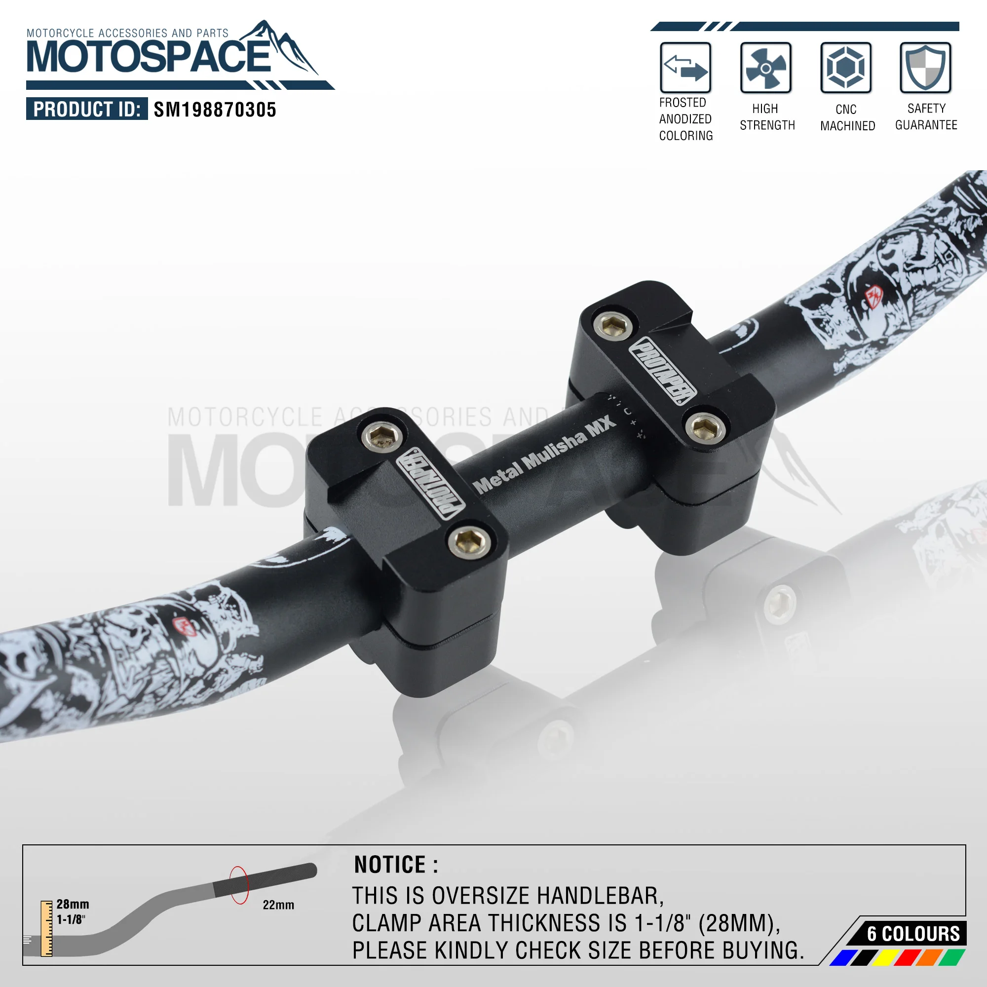 Руль для Pro Cone Pack Bar 1 1/8 &quotMulisha рулевые накладки Грипсы питбайка мотоцикла с