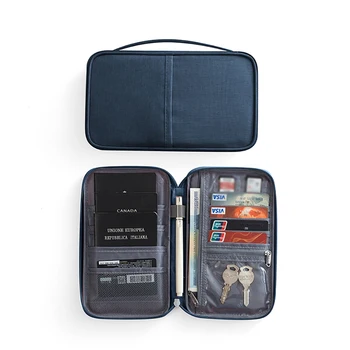 

Travel Passport Document Storage Bag Waterproof Oxford Fabric Credit Card Wallet File Folder Document Storage Pouch Bags New