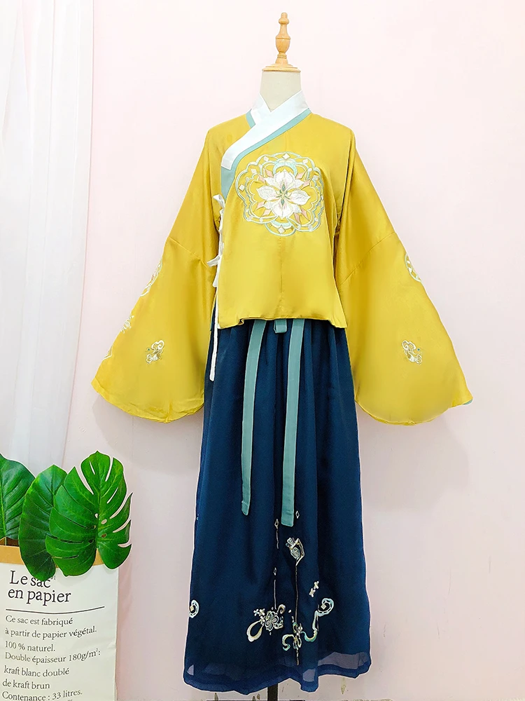 Для женщин Hanfu китайское платье Китай древний народ платье костюм принцессы традиционный Hanfu Женское платье Тан костюм SL1406