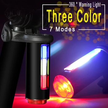 

900mah Bicycle Taillight Aluminum Alloy Rear Light 7 Modes MTB Bicycle Night Walk Waterproof Warning Light Cycling Accessrioes