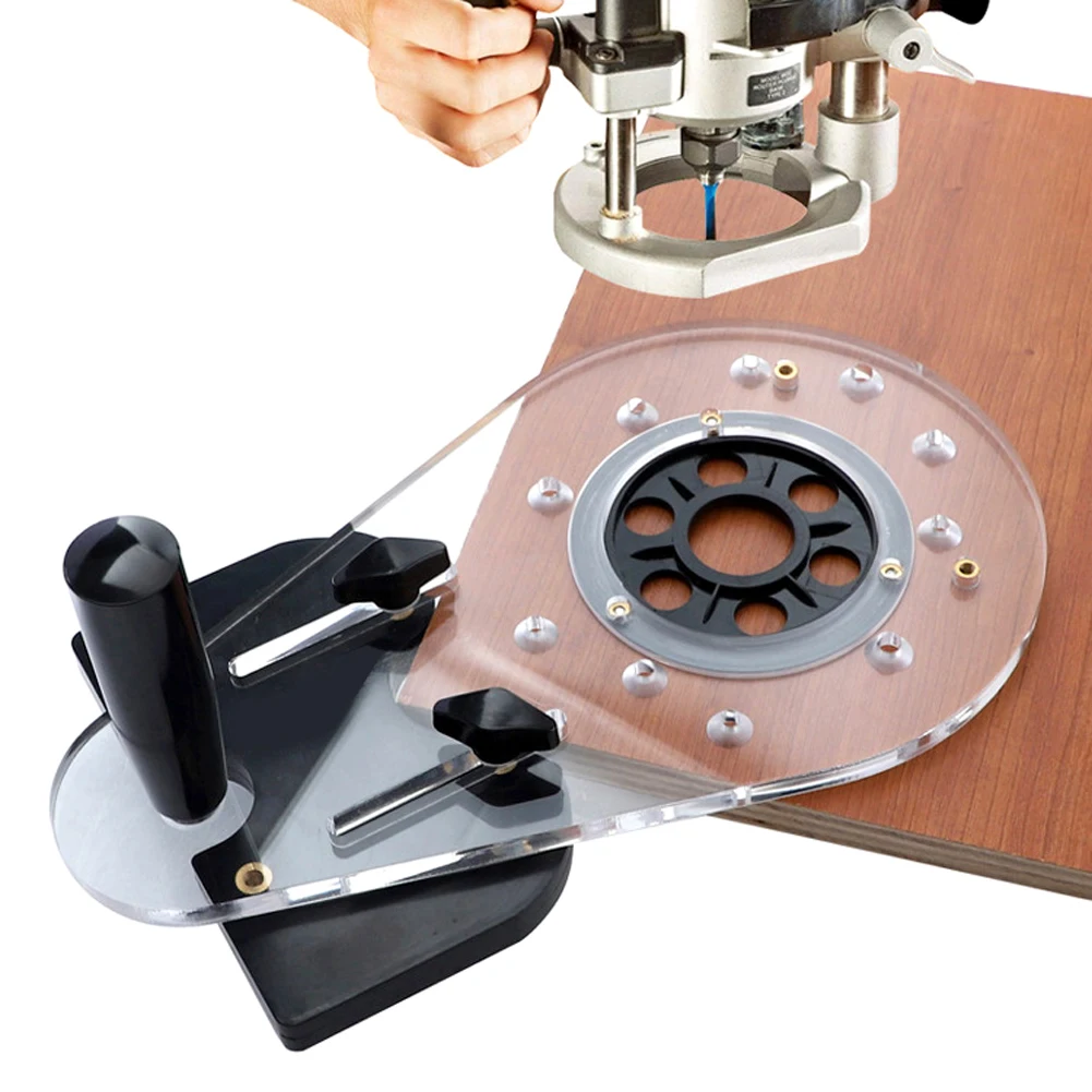 

Universal Woodworking Milling Base Electric Engraving Trimming Machine Flip Board Bottom Plate Slotting Trimming Hole Locator