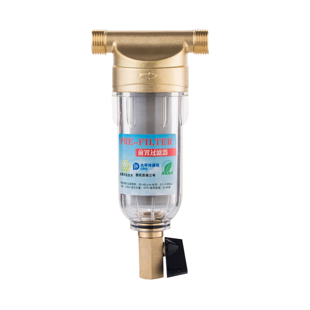 

Prefilter water filter First step of water purifier system 40micron stainless steel mesh prefiltro 1/2inch Whole-housePre-filter